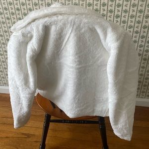 Xs white faux fur jacket.